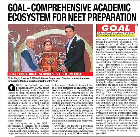 NEET Preparation Tips by Goal Institute Experts