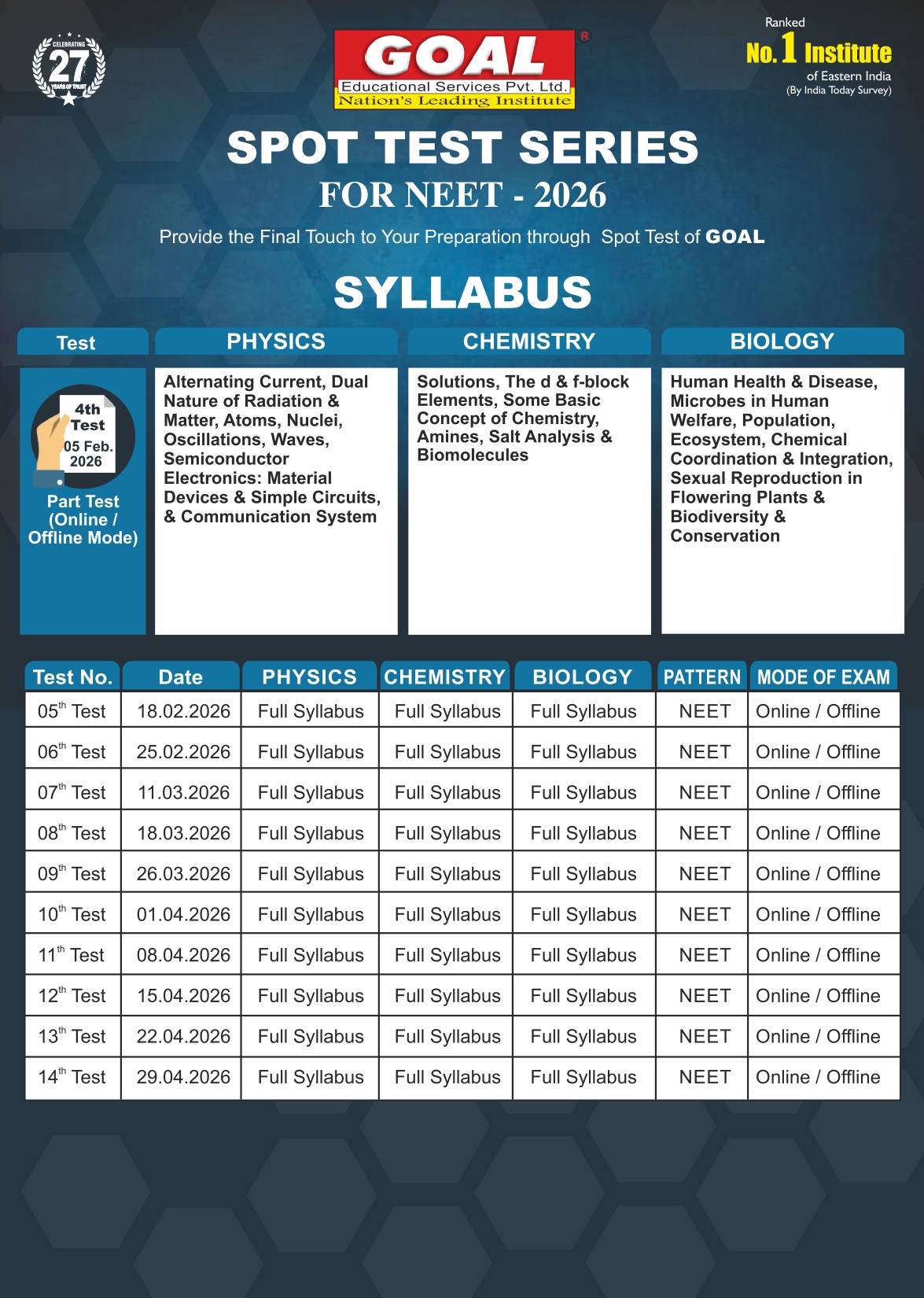 Test Series Programme