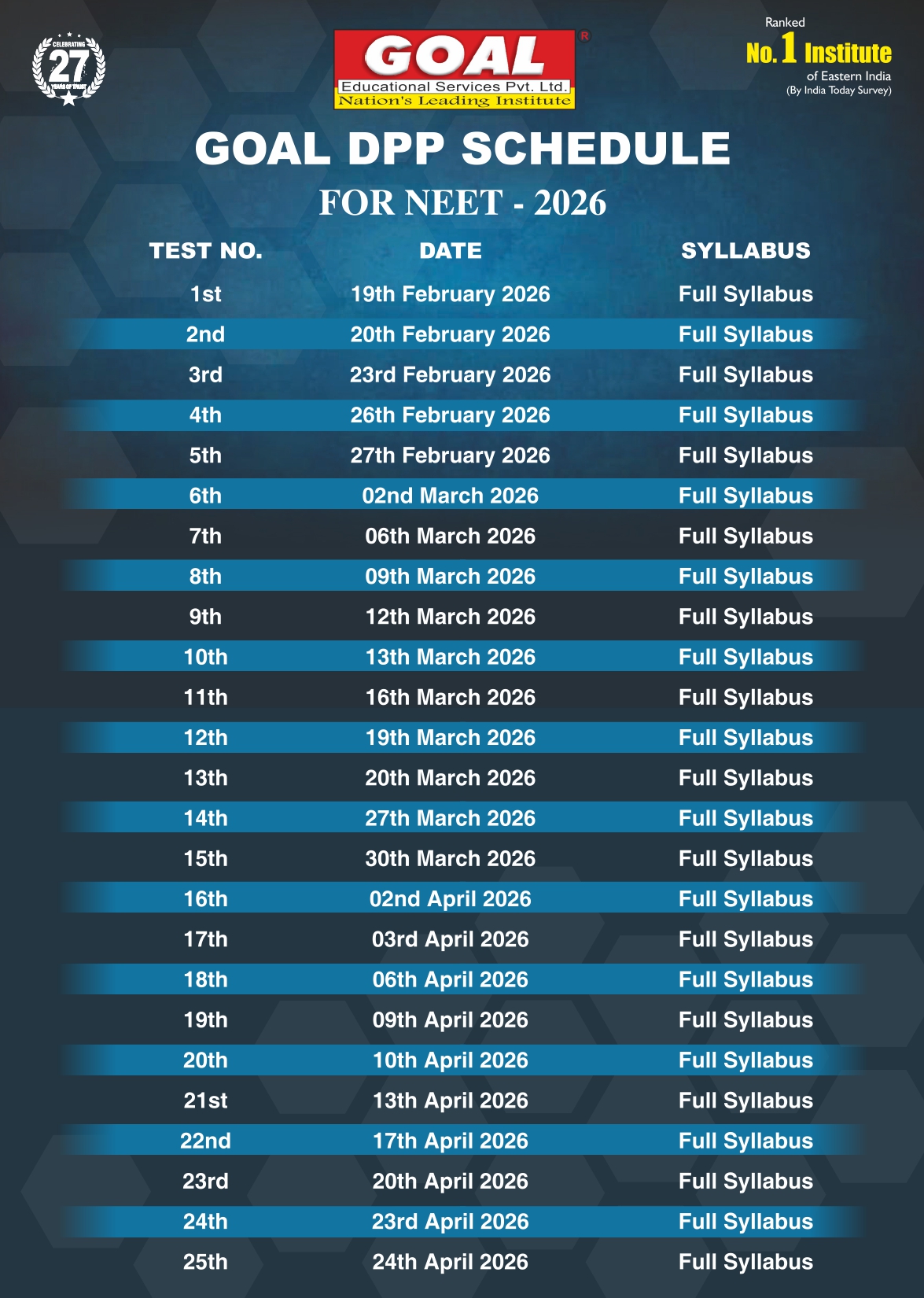Test Series Programme