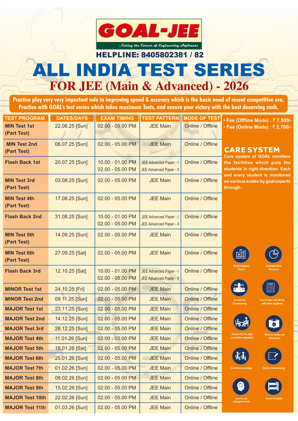 Test Series Programme